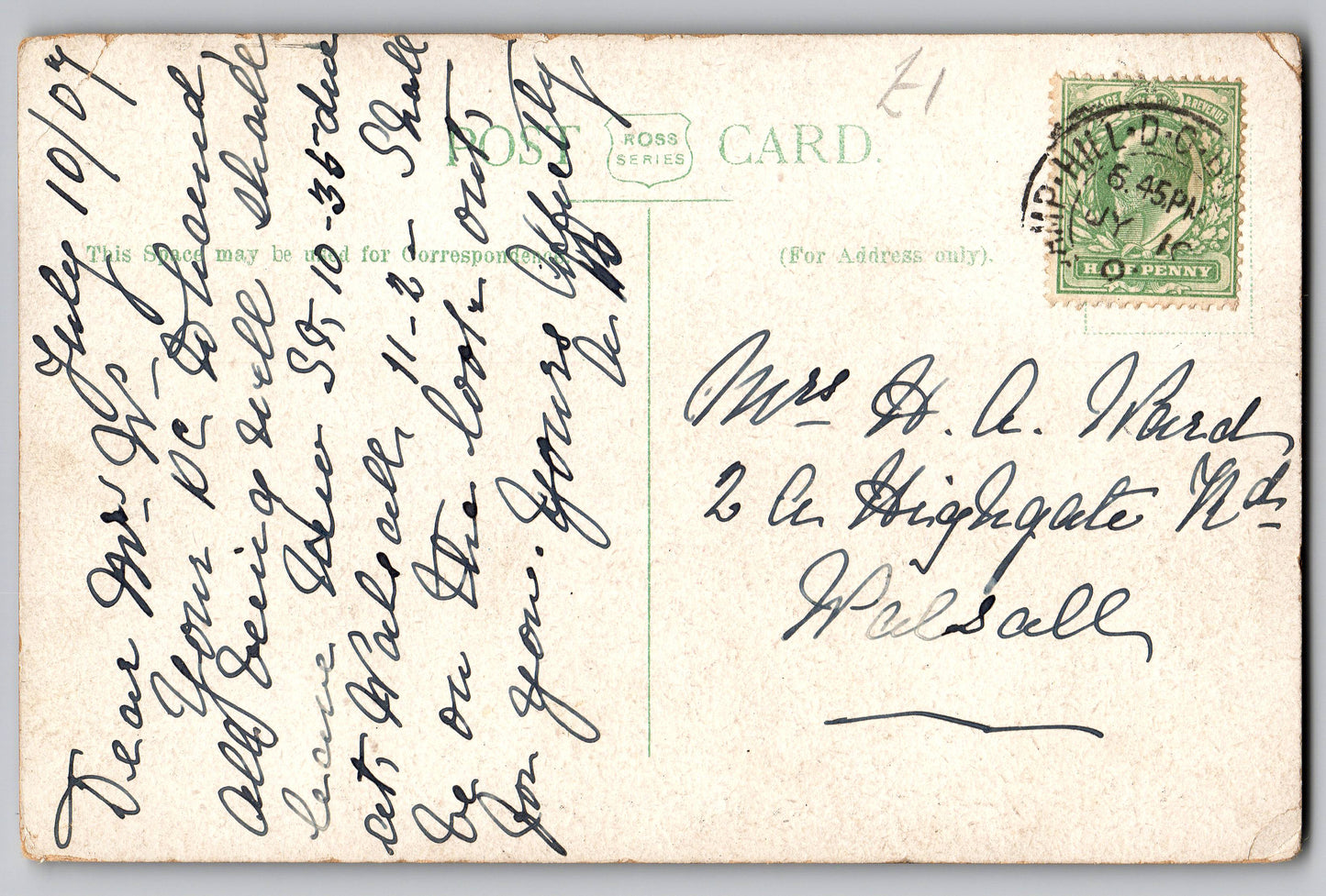 Britannia Pier Great Yarmouth old vintage postcard 1907