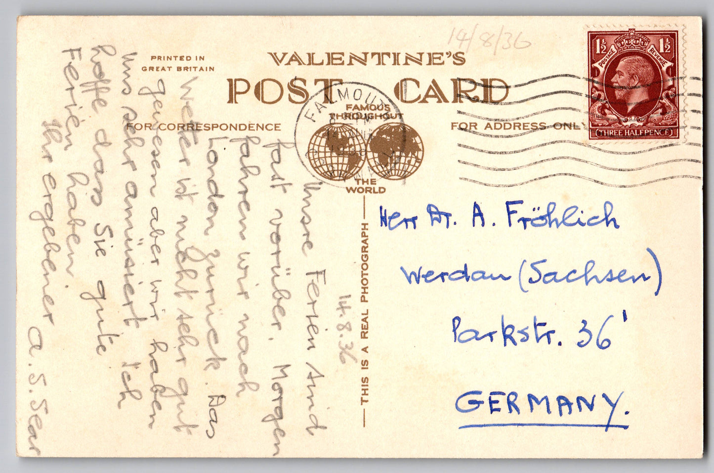 Lizard Lighthouse from Housel Bay Cornwall old postcard