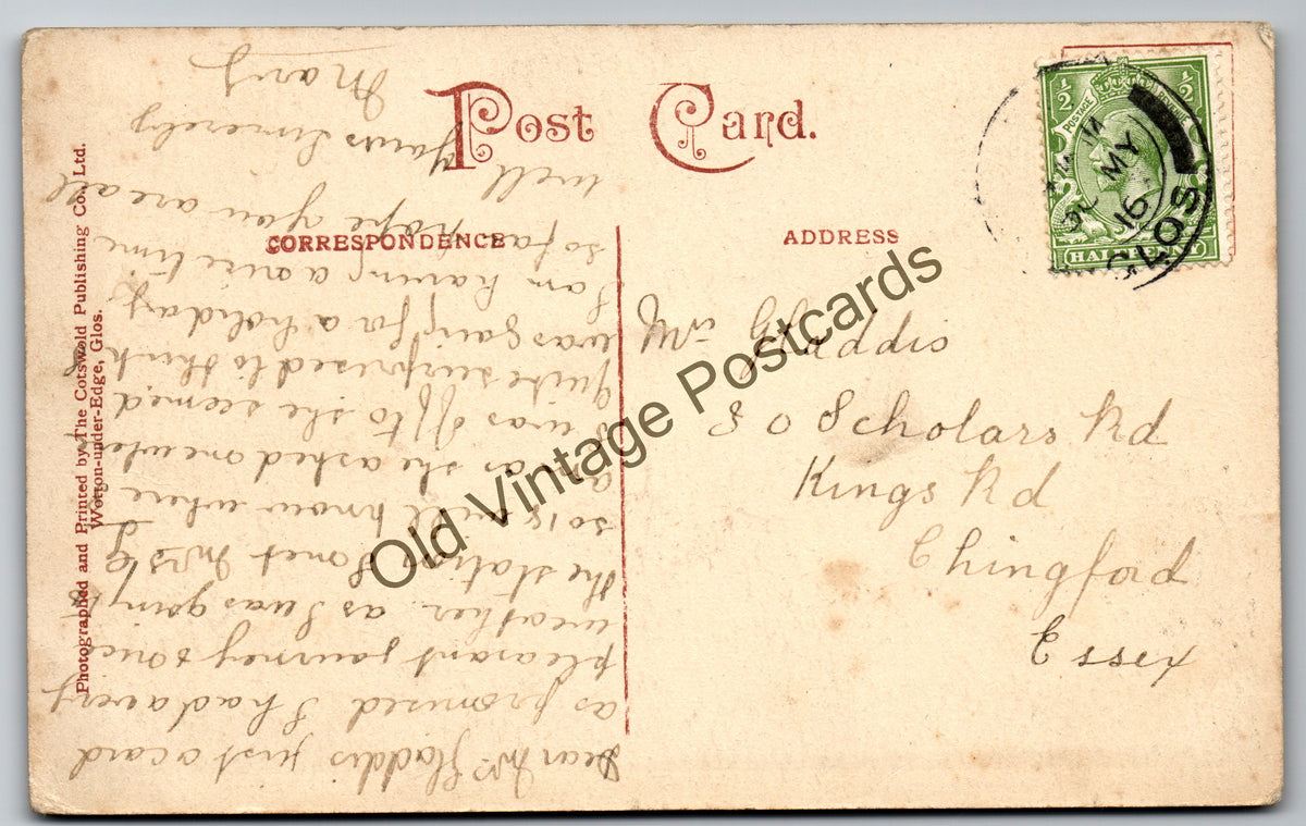 North Nibley Black Horse Inn, Gloucestershire – Old Vintage Postcard