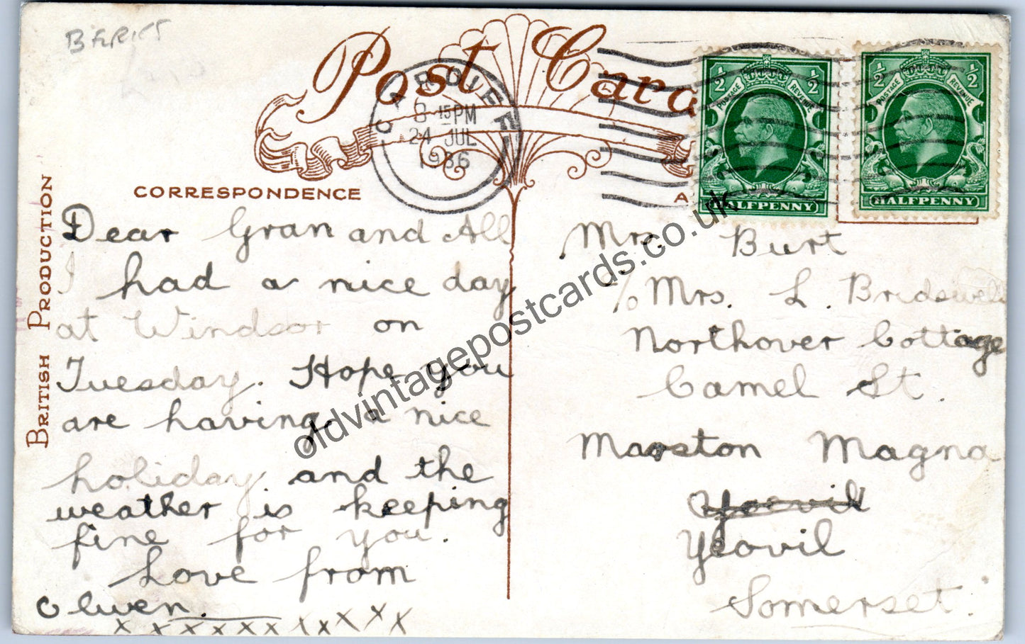 The North Terrace Windsor Castle collectable postcard