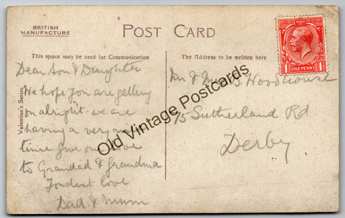 Trusthorpe, Mablethorpe Windmill Old Vintage Postcard Valentine’s Series