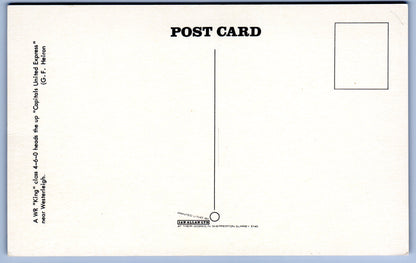 Capitals United Express steam train railway locomotive vintage postcard