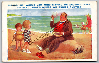 Comic Postcard – “Where We Buried Auntie!” – Regent Series 1927