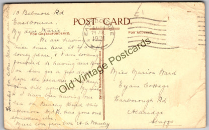 Eastbourne Postcard – Storm at the Redoubt – Posted 1921