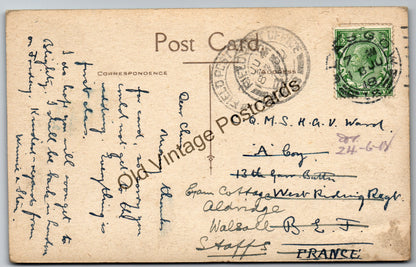 George Square Glasgow Postcard – Municipal Buildings & GPO – Posted 1918 Vintage