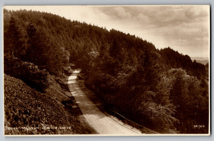 Great Malvern hills Jubilee Drive Worcestershire old photo postcard