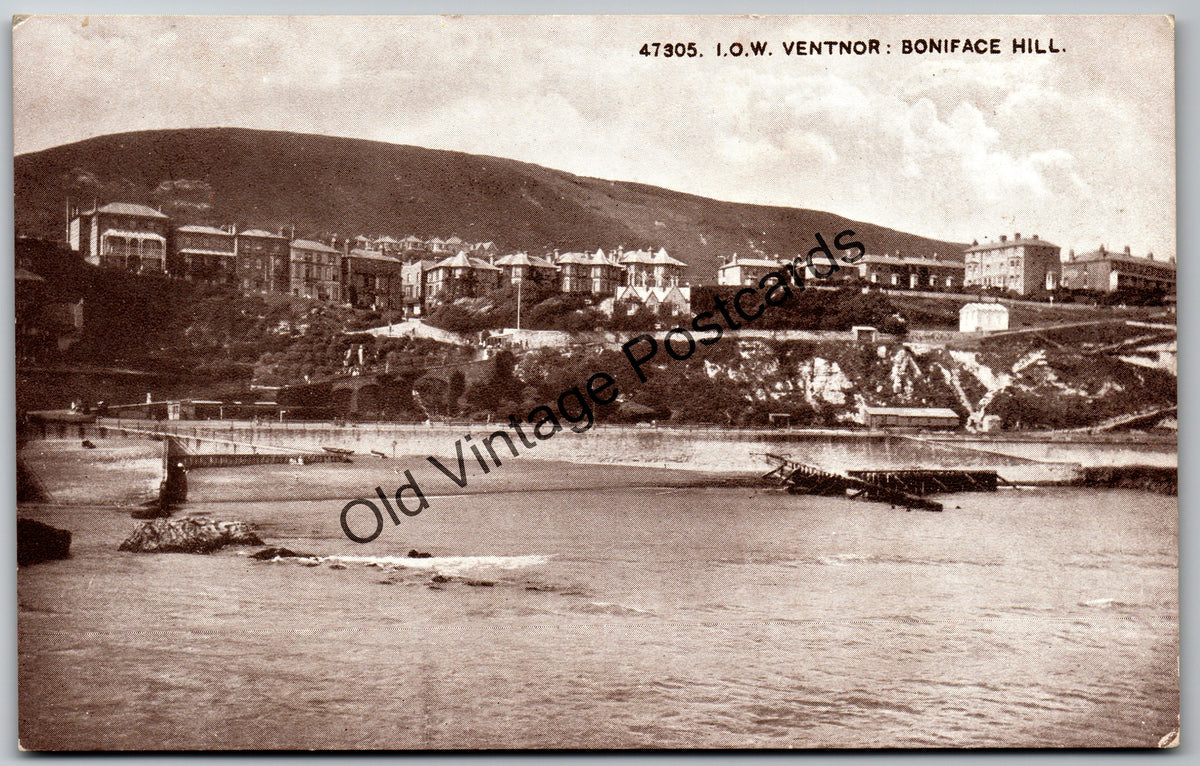 Isle of Wight Postcard – Ventnor, Boniface Hill – Photochrom No. 47305