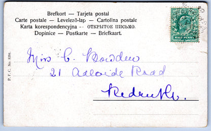 Loving couple old picture postcard