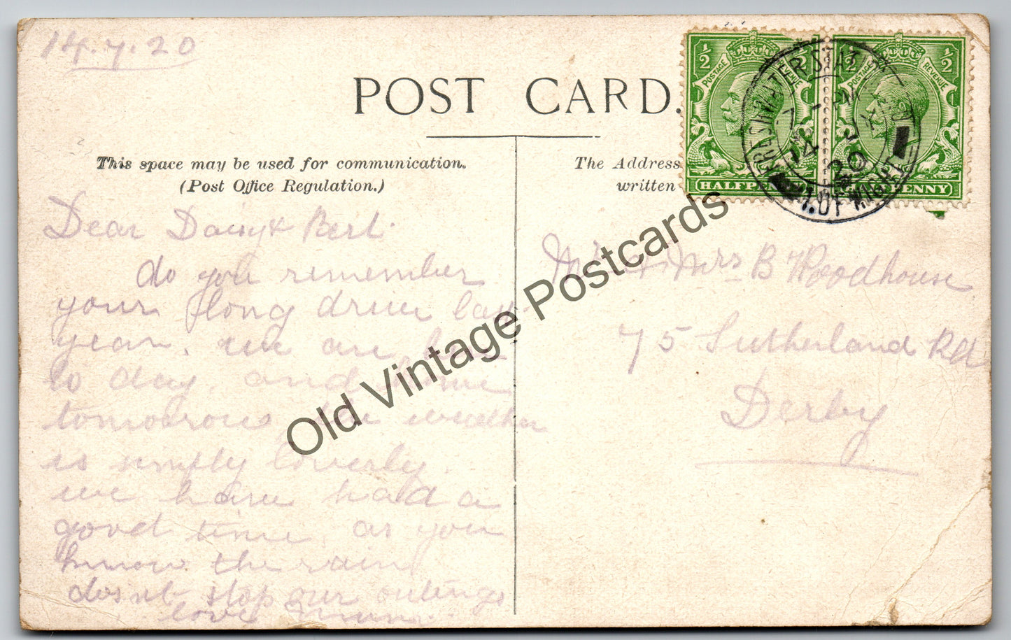 Needles landmark chalk rock formations, Isle of Wight Postcard - posted 1920 vintage