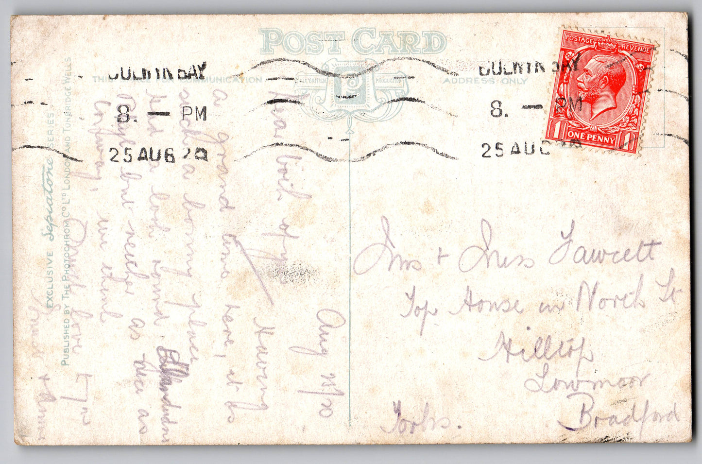 Abergele Road Colwyn Bay old collectable postcard 1920