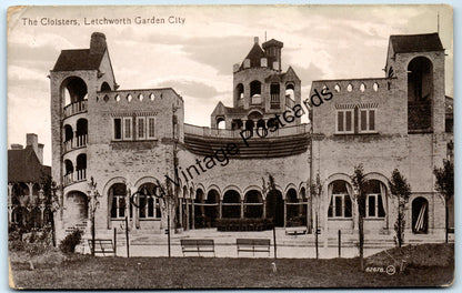 The Cloisters Letchworth Garden City old vintage postcard