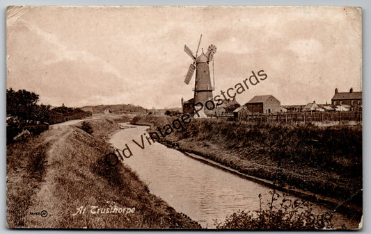 Trusthorpe, Mablethorpe Windmill Old Vintage Postcard Valentine’s Series