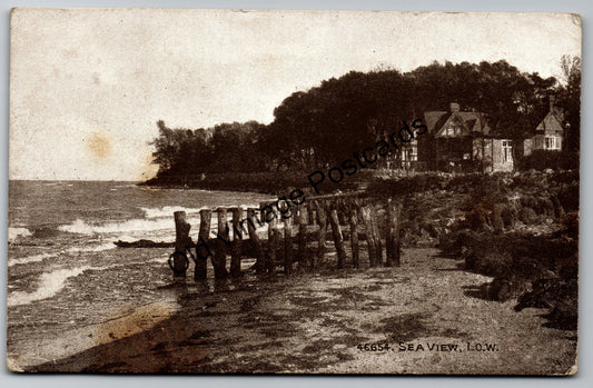 Sea View, Isle of Wight – The Photochrom Co. Sepiatone Series Old Vintage Postcard
