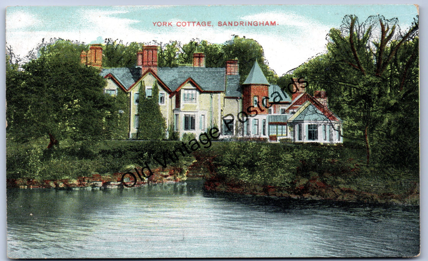 York Cottage Sandringham old collectable postcard