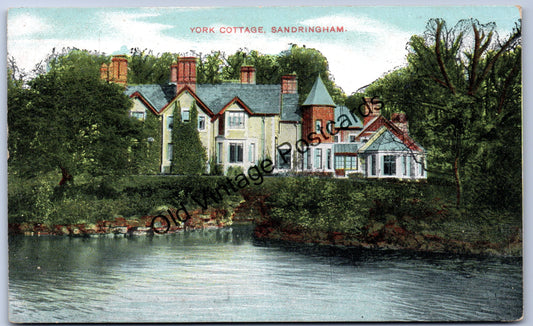 York Cottage Sandringham old collectable postcard