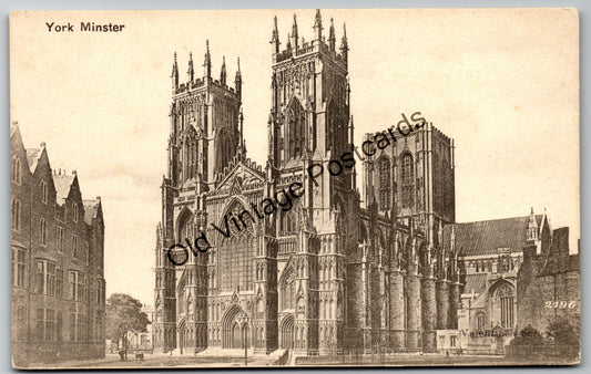 Vintage York Minster Postcard – York Cathedral – Unused – Early 1900s